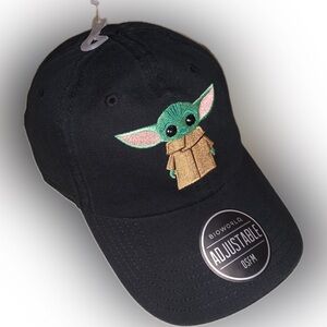 Bioworld Star Wars Mandalorian The Child Baby Yoda Black Ball Cap Baseball Hat